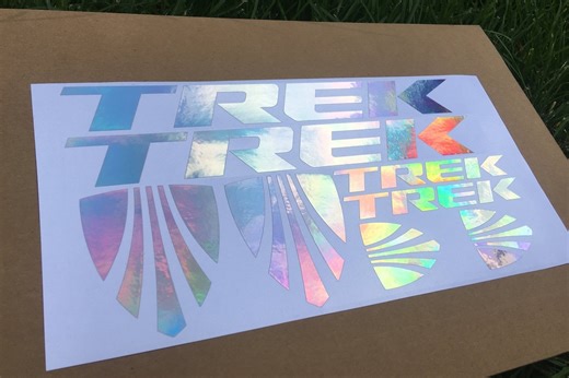 Trek Iridescent Chrome Rainbow Stickers for Bicycle Frame Mtb Road Bike Decals - Etsy