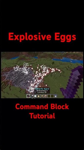 Exploding Eggs #commandblocks #minecraft #mctutorial #gaming #tutorial #minecraftcommands