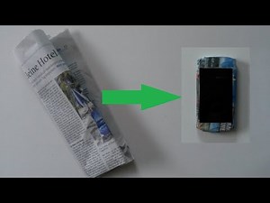 Stabile Handyhülle aus Zeitung selber machen DIY Smartphone Papier Hülle bauen / Handy Case basteln