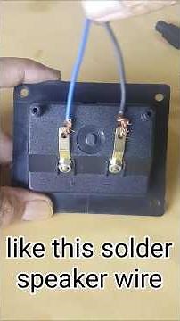 how to solder speaker wire sub binding post