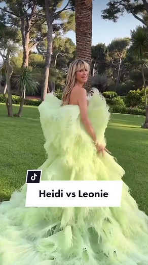 When Heidi Klum is wearing your runway look! Battle of the Germans: Heidi vs Leonie? 😬 #amfar #amfarcannes #heidiklum