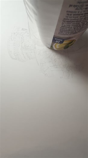 Mechanics of a car engine in time-lapse 🚙 #drawing #art #pencil #timelapseart #fyp