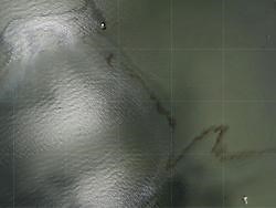 Cleanup boats on scene of large Gulf oil spill following Hurricane Ida