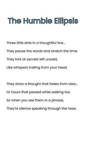 Rhyming Poem | The Ellipsis | English Punctuation...