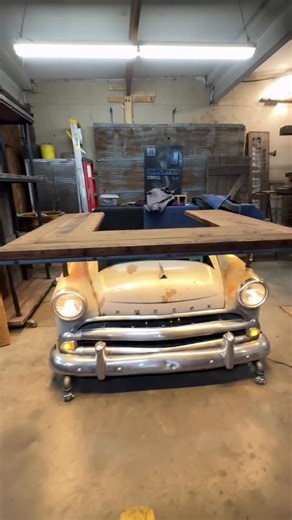 machine age lamps on Instagram: "The Hudson 1954 Jet bar is complete apart from the coatings, it's on its way to Barrett Jackson auto auction in Scottsdale, Arizona late January 2026 #shawncarling #machineagelamps #barnwooddecor #automotive #pubtable mancave decore industrialdesign handmade madeinusa workhardstayhumble industrialdesign woodmetal madeinusa smallbussiness retrodesign customfurniture vintageindustrialstyle customdesign customfurniture modernindustrialstyle modernindustrialfurniture