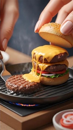 Tiny Zinger Burger in Mini Kitchen 😍🍔 | ASMR Shorts#shorts