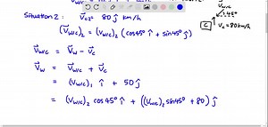 A car is traveling north along a straight road at 50  km / h. An instrument in the car indicates that the wind is coming from the east. If the car's speed is 80  km / h, the instrument indicates that the wind is coming from the northeast. Determine the speed and direction of the wind. | Numerade