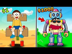 Shinchan And Nobita Bulid Super Robot 😱😱 | Shinchan And Nobita Game | Funny Game |