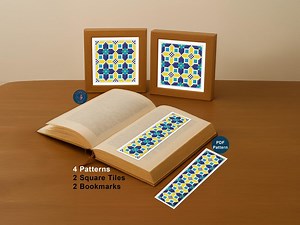 Geometric Cross Stitch Pattern, Bookmark Cross Stitch Pattern, Tile Cross Stitch - Etsy