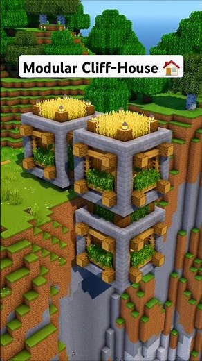 Minecraft Modular Cliff House 🏠 #minecraft