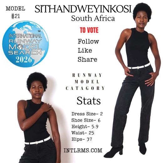 Welcome to the 2026 International Runway Model Search Social Media Competition! This is our eighth year in the spotlight, and we're thrilled to introduce a fresh roster of incredible models who will be competing in the next 30 days to be one of the top models who will be considered to be featured and highlighted in our upcoming documentary film for 2028. Join us as we celebrate talent, diversity, and the art of modeling in a virtual arena! To Vote: LIKE the model Banner = 50pt Share the model Ba