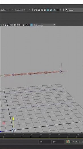 Rigging a Rope/Chain using Hair Dynamics #shorts #maya