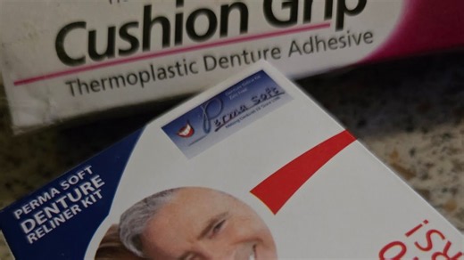 Perma Soft reliner & Cushion grip adhesive #dentureadhesive #denturereline #newdenturewearers