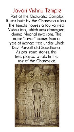 Vishnu's beheaded idol- Javari Khajuraho Temple #sanatandharma #javari #cji #brgavai #khajuraho
