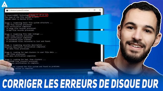 Comment Exécuter les Commandes CHKDSK F R X pour Corriger les Erreurs de Disque Dur Windows