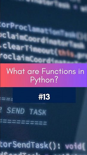Python Shorts : 13 🔹 What are Functions in Python? | Python Functions Explained with Examples 🔥