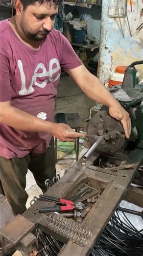 Spring making on machine-cotton factory item #diy #shortvideo