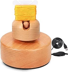 XEmbro Electric Embroidery Floss Bobbin Winder - Beech Embroidery Floss Cross Stitch Thread Winder - Bobbin Winder Machine for Embroidery Work and Sewing Project