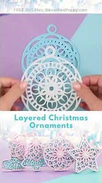 Layered Christmas Ornaments Free SVG Files