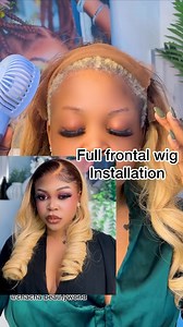 575K views · 15K reactions | how to install frontal wig at home #wiginstall | Chacha beautyworld | Facebook
