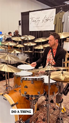 Scott Pellegrom on Instagram: "PASIC 2025 taste testing @timothy_roberts_cymbals @stack_ring_percussion @reverie_cymbals Just goofin! #drums #cymbals #drummer"