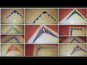 11 Easy Corner Designs for School Projects || Corner Designs very Simple and Cute 💝