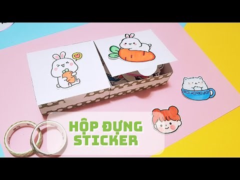 Cách làm HỘP ĐỰNG STICKER 2 ngăn| cách làm hộp đựng mini Decor bàn học| diy mini box