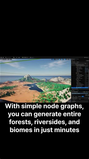 UE5 PCG: Forests in 5 mins! FREE Epic tool Node graphs → Massive worlds Enable in Plugins #ue5