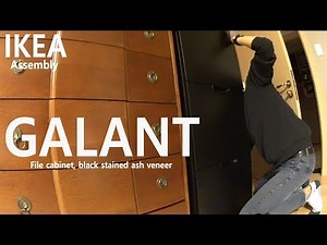 How to assemble-IKEA GALANT File cabinet, black stained ash veneer assembly -4x