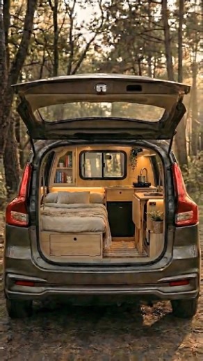 Ertiga Camper Conversion in 15 Seconds 🚙 | DIY Car to Mini Home Timelapse (AI Visualization)