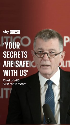 Sir Richard Moore used a speech to reveal a number of individuals had already taken this step since Russia launched its invasion. The head of MI6 has urged Russians appalled by the horrors of Vladimir Putin’s war in Ukraine to switch sides and spy for the UK to help end the bloodshed. 🔗 Link in bio to read more #russia #ukraine #spy #MI6 #security #war | Sky News