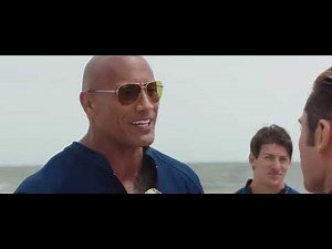 Zachary Vazquez in “Baywatch” Doughnut Scene. Zac Efron / Dwayne Johnson