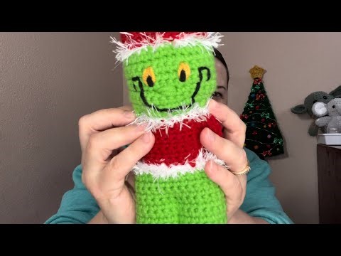Crochet Izzy Grinch doll , yarn haul and more #crochetgrannysquare #yarnhaul