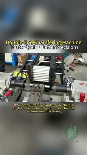 Double-End Chamfering Machine | Simultaneous Chamfering for Precision Parts#factory #cnc #machine