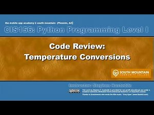 Python 01L - Code Review: Temperature Conversions