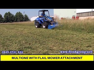 Mini Loader - Multione flail mower attachment - Action video