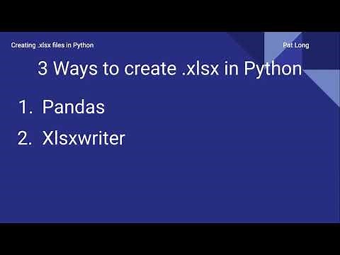 Three Simple Ways to Create .XLSX files in python (using Google Colab)