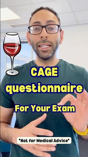 🍷 CAGE Questionnaire in your exam?… quick review of key points… #plab #mrcgp #cage #alcohol