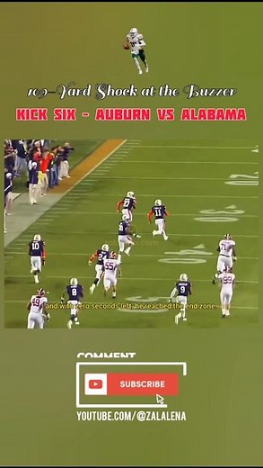 Chris Davis’ 109-Yard Kick Six Touchdown vs Alabama (2013)