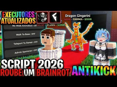 ✅NOVO SCRIPT DE STEAL RAPIDO ANTI KICK ROUBE UM BRAINROT 2026/STEAL A BRAINROT SEM KEY🔑LINK DIRETO!