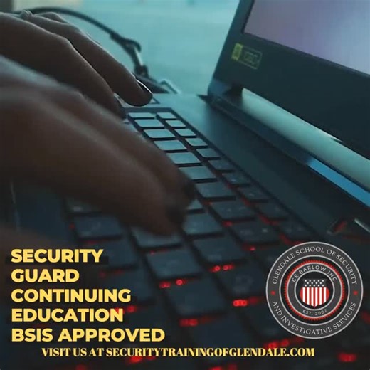 Glendale School of Security on Instagram: "BSIS continuing education helps security guards stay compliant, sharpen skills, and advance professionally. Ongoing CEU training improves judgment, safety, and readiness in today’s evolving security environment. #security #veteran #training #bsis #firearms #baton #losangeles #ca"