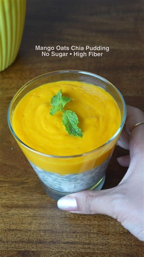 Mango Oats Chia Pudding 🥭 | Healthy Breakfast That Tastes Like Dessert! #OvernightOats #ChiaPudding