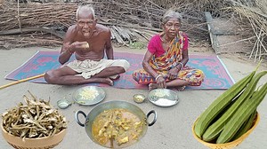 100K views · 2.3K reactions | DRY FISH Curry with Ridge gourd Cooking and eating and rice by a Grandma__rural village life | Village Foods | Facebook