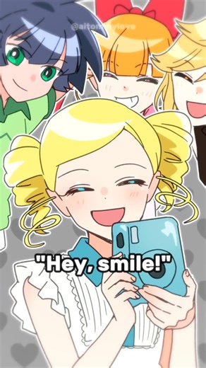 AiTommy | Artist & Author on Instagram: "It wouldn't hurt to smile... Characters: PPGZ + my OCs #powerpuffgirls #ppg #powerpuffgirlsz #ppgz #animatic #animation #animationart"