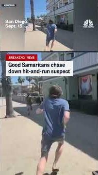 Good Samaritans chase down hit-and-run suspect