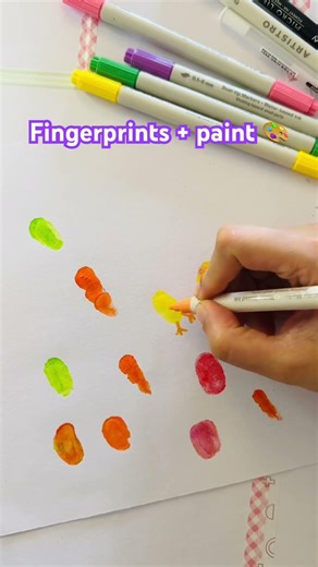 Easy Fingerprint Art Ideas Anyone Can Try #fingerprintart #kidsartactivities #easyartidea #diyart