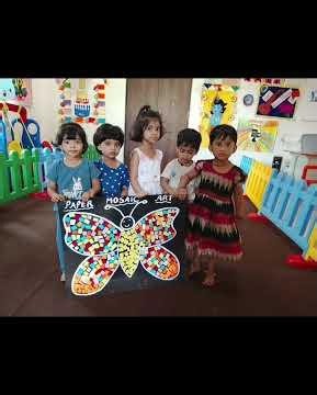 Paper Mosaic Art Activity 🎨🦋 | HPS Champs Preschool #kidslearning