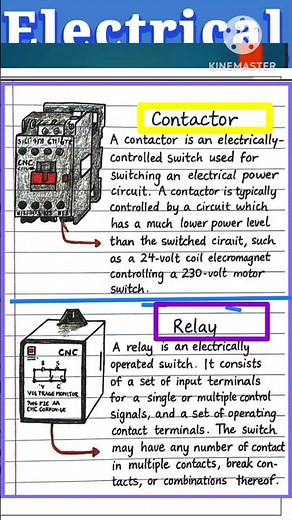 Difference between Contactor and Relay#shorts