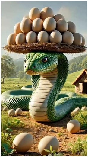 A Snake laying million of eggs | #ai #snake #snakestory |