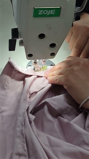 The collar of a shirt is constructed through a multi-step sewing process #machine #factoryproducts
